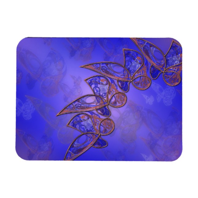 Copper Butterflies Flexible Magnet (Horizontal)