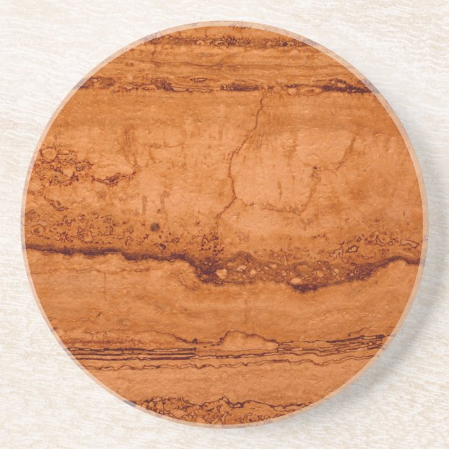 Copper Canyon Granite, amber gold Sedona mountains Coaster (Front)