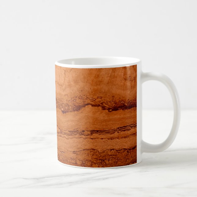 Copper Canyon Granite, amber gold Sedona mountains Coffee Mug (Right)
