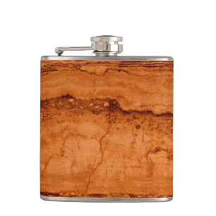 Copper Canyon Granite, amber gold Sedona mountains Hip Flask