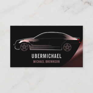 Copper Car Driver Red Auto Repair Rent Business Card