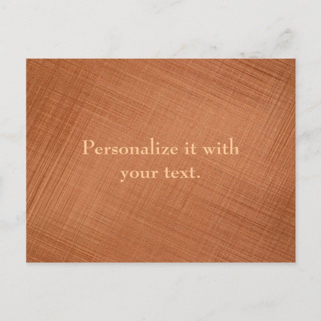 Copper Coloured Postcard (Front)