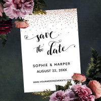 Copper Confetti and Calligraphy with Hearts