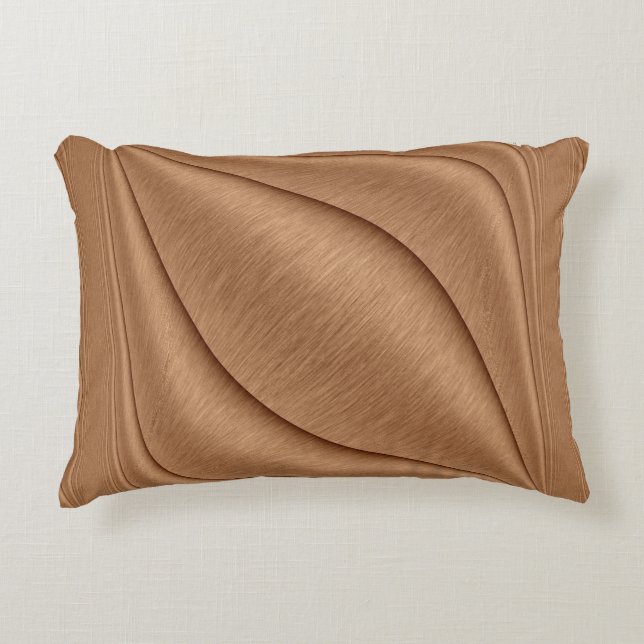 Copper Contour Accent Pillow (Front)