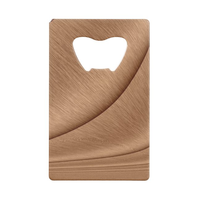 Copper Contour Credit Card Bottle Opener (Back)