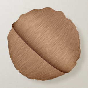 Copper Contour Round Pillow