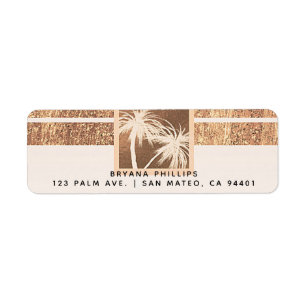 Copper & Cream Tropical Palm Trees Modern Wedding