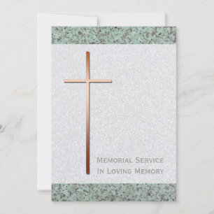 Copper Cross Stone 2 Funeral Announcement
