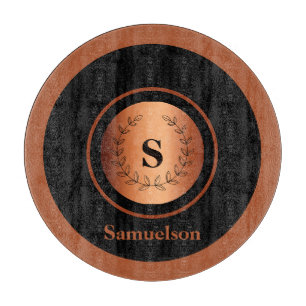 Copper Detailed Personalized Kitchen Cutting Board