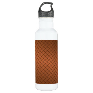 Copper Diamondplate Pattern Look 710 Ml Water Bottle