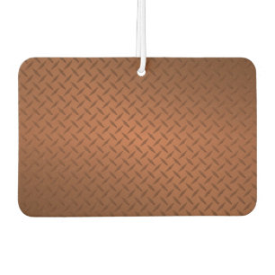 Copper Diamondplate Pattern Look Air Freshener
