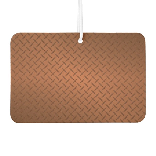 Copper Diamondplate Pattern Look Air Freshener (Front)