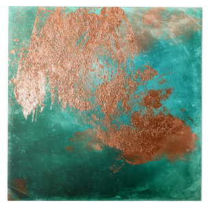 Copper Distressed Patina Tile