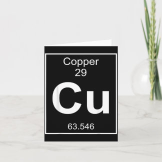 Copper Element Costume Periodic Table Chemistry Card