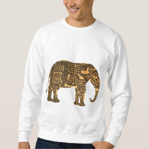 Copper Elephant Circuit Board Sweatshirt