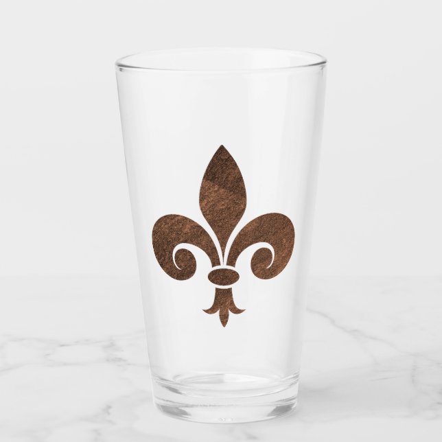 Copper Fleur De Lis Glass (Front)