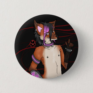 Copper Fox 2 Inch Round Button