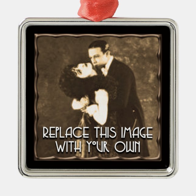 Copper Frame Template Metal Ornament (Front)