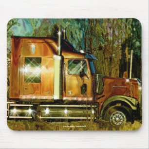 Copper Freight Lorry Trucker Art Mousepad