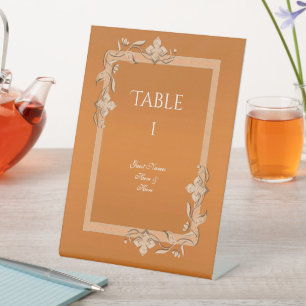 Copper Gem & Glitter 7th Wedding Anniversary Pedestal Sign