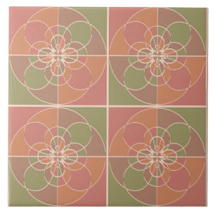 Copper Geo Ceramic Tiles