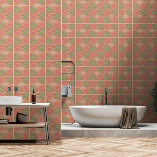 Copper Geo Ceramic Tiles Wallpaper