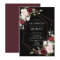 Copper Geometric Burgundy Black Floral  Wedding