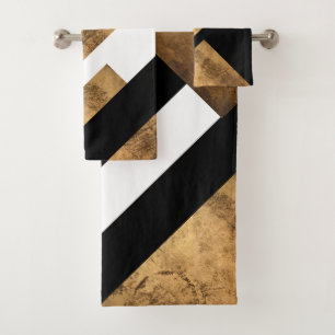 Copper Geometric Chic Bath Towel Set