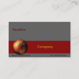 Copper Globe Business Card