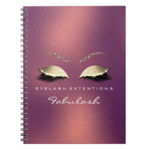 Copper Gold Glitter Eyes Makeup Beauty Luxury Notebook