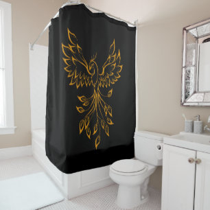 Copper Gold Phoenix Rises on Black