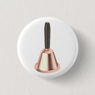 Copper handbell 1 inch round button