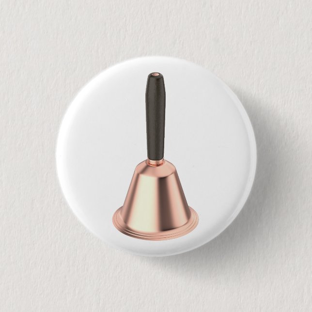 Copper handbell 1 inch round button (Front)