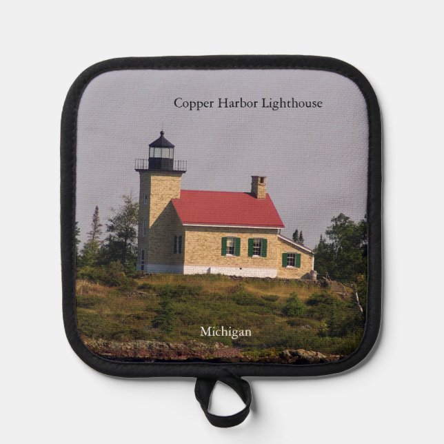 Copper Harbour Lighthouse pot holder (Front)