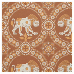 Copper Lion of St. Julian Fabric