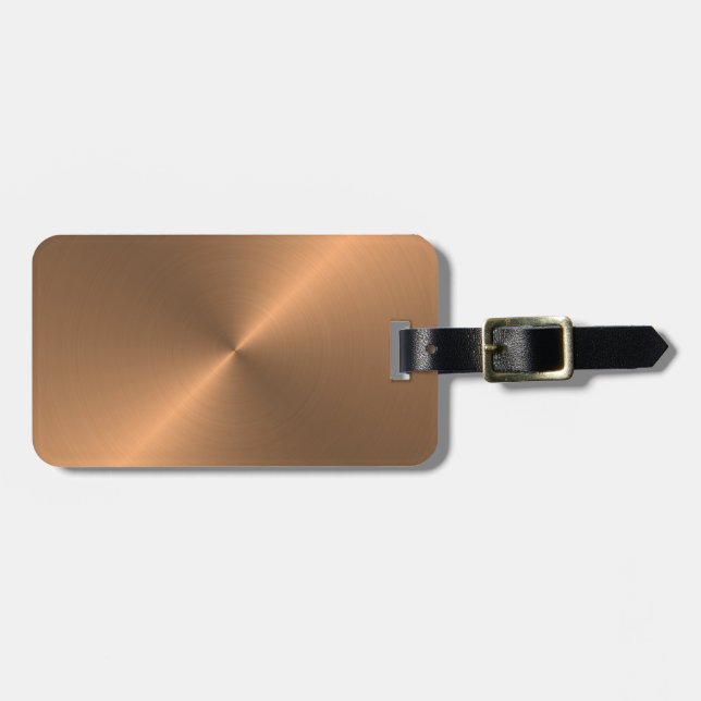 Copper Luggage Tag (Front Horizontal)