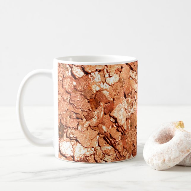 Copper Metal Chips  Coffee Mug (With Donut)