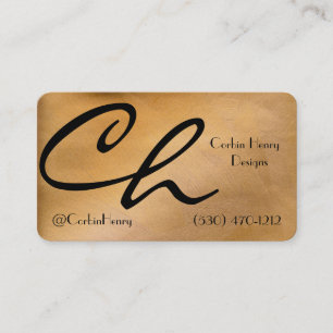 Copper Metallic Business Cards