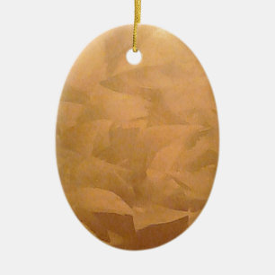 Copper Metallic Hand Brushed Ceramic Ornament