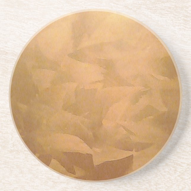 Copper Metallic Hand Brushed Coaster (Front)