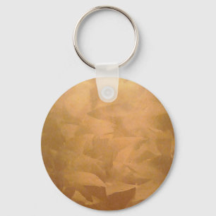 Copper Metallic Hand Brushed Keychain