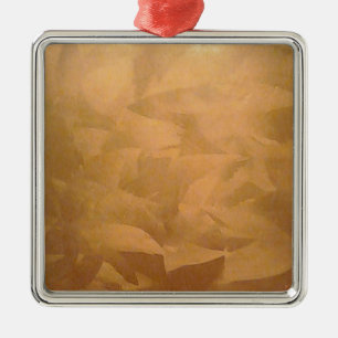 Copper Metallic Hand Brushed Metal Ornament