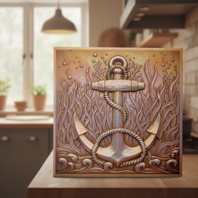Copper Metallic Iridescent Anchor ID1223 Tile (Creator Uploaded)