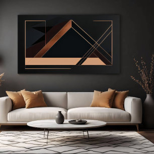 Copper Minimalist Geometry Canvas Print