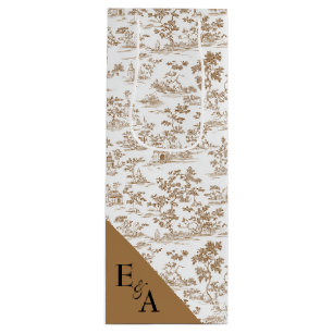 Copper / Mocha Mousse Toile, Wine Gift Bag
