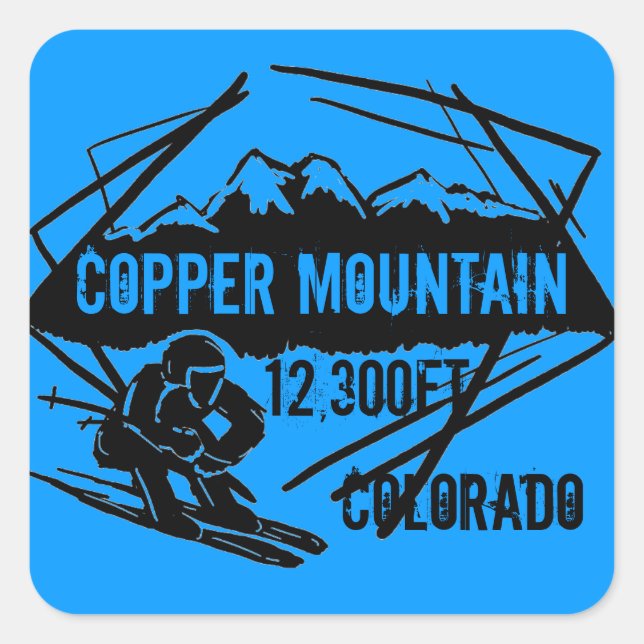 Copper Mountain Colorado ski elevation stickers (Front)