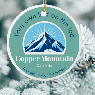 Copper Mountain Colorado ski resort christmas Ceramic Ornament