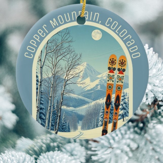 Copper Mountain, Colorado ski souvenir  Ceramic Ornament (Creator Uploaded)