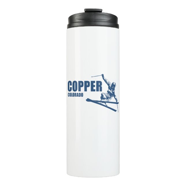 Copper Mountain Colorado Skier Thermal Tumbler (Front)