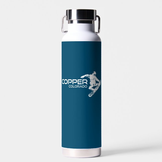 Copper Mountain Colorado Snowboarder Water Bottle (Front)